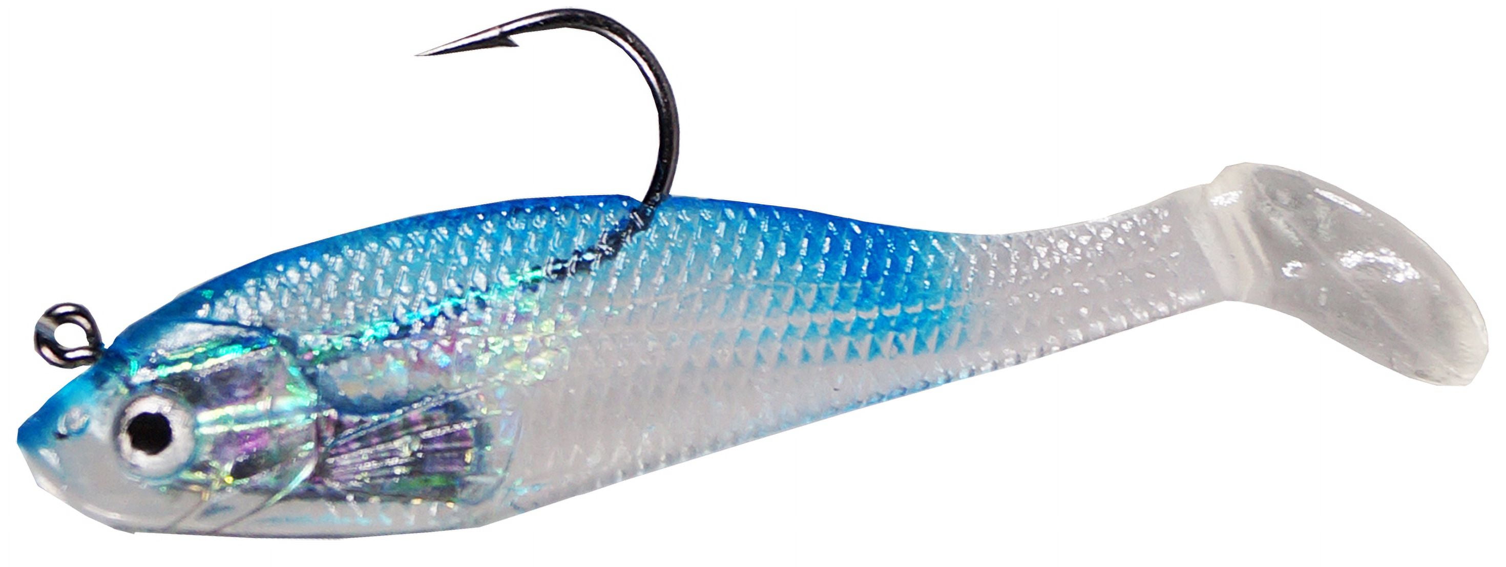 Creme Lure 3" Paddle Tail Shad Fishing Lures for Bass Blue Back