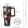thumbnail image 3 of 40 oz Space Tumbler with Handle Flip Straw Lid Great Gift for Travelers Space Tumblers with Lids Straws Vacuum Insulated Leak Proof, 3 of 5