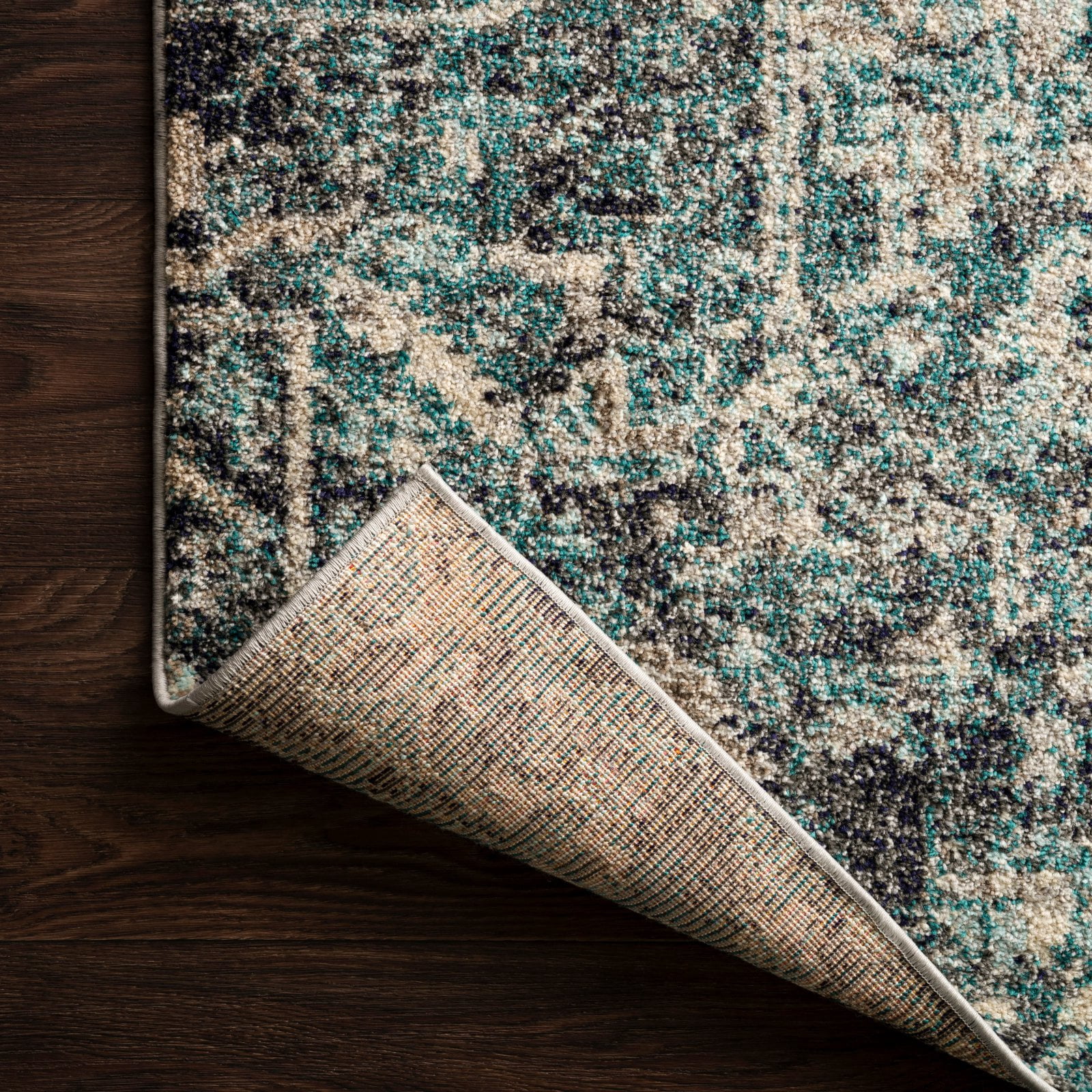 Loloi Nadia Abstract Aqua / Navy Area Rug