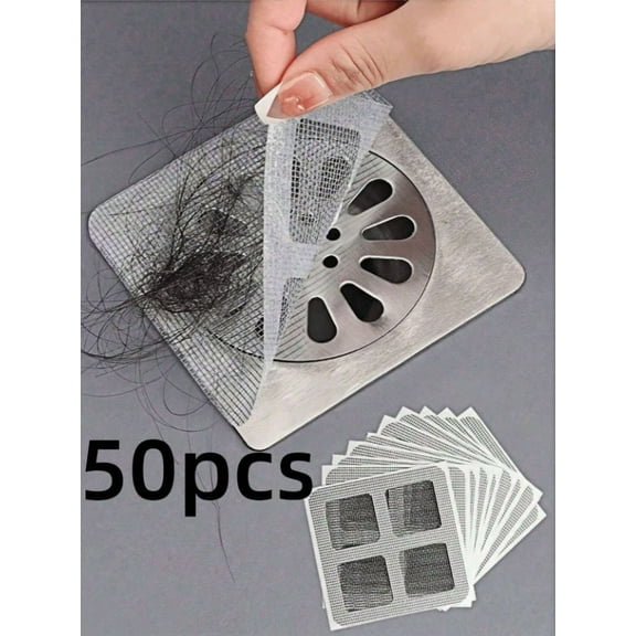 50Pcs Disposable Drain Hair Catchers - Anti-Clog Stickers For Shower & Sink-New