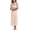 Beige, variant on Women's Full Slips Strappy Sexy Dress Long Full Cami Slip Dress Sleeveless Nightdresses