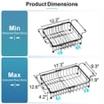 thumbnail image 2 of iSPECLE Sink Dish Drying Rack - Expandable Capacity (12.2''-17.3''L) Over Sink Dish Rack, in Sink Dish Drainer for Kitchen Counter with Utensil Holder, Black, 2 of 9