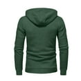 thumbnail image 4 of Baqcunre 2023 Fashion Long Sleeve Solid Zip Up Hooded Sweatshirt Jacket Streetwear With Zip Pocket,L,Hoodies For Men,Mens Sweatshirt,Zip Up Hoodie,Men'S Fashion Hoodies & Sweatshirts,,Green, 4 of 5