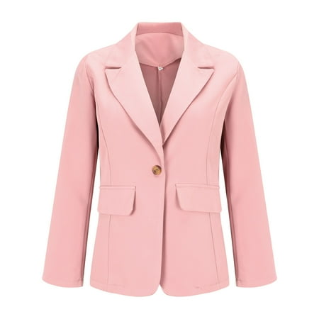 DondPO Boyfriend Blazers For Women Summer Blazer For Women Winter Clothing For Women Casual Blazer For Women Women s Blazers & Suit Jackets Womens Blazers Dressy Casual Women s Blazer Pink 2XL