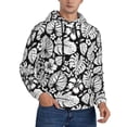 thumbnail image 2 of Goofa Tropical Leaves for Men's Hooded Sweatshirt - Lightweight Pullover Hoodie with Kangaroo Pocket, Perfect for Everyday Wear-Medium, 2 of 7