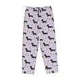 thumbnail image 6 of Uemuo Dachshund Dog Puppy Pattern Women's Wide Leg Palazzo Lounge Pants with Pockets Light Weight Loose Comfy Casual Pajama Pants-X-Large, 6 of 9