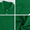 thumbnail image 5 of Polo Shirts for Men Short Sleeve Collared Golf Shirt Work Performance Athletic Polos with Pocket Dark Green 3XL, 5 of 7