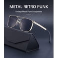 thumbnail image 3 of Fashion Square Frame Outdoor Sunglasses for Men and Women (Color : F, Size : 1), 3 of 4