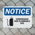 thumbnail image 5 of (2 Pack) Compressed Non-Flammable Gas OSHA Notice Sign 14 Inch X 10 Inch Indoor / Outdoor Rust-Free Aluminum Metal Signs for Workplace, Workshop, and Construction Site, Made in the USA, 5 of 8