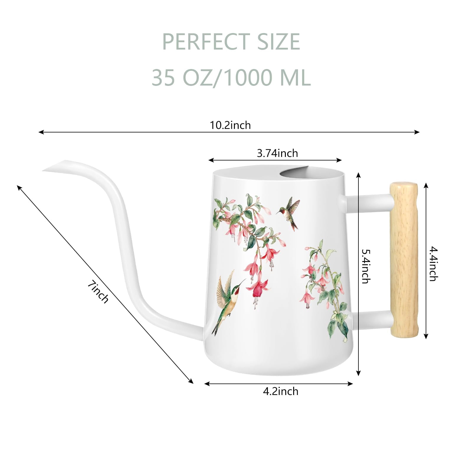 Watering Can Indoor Plants, 35oz Small Stainless Steel Metal Watering Can Modern Decorative Watering Pot with Long Spout for Indoor House Plant Bonsai Garden Flowers (Copper) - WHITE 1