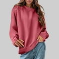 thumbnail image 2 of Futezty Women's Crewneck Sweatshirts Lightweight Long Sleeve Tunic Tops Cute Pullover Shirts, 2 of 5
