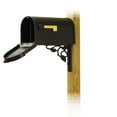 thumbnail image 4 of Special Lite Products TC-FLO-FS-1015-BLK Berkshire Curbside Mailbox with Floral Front Single Mailbox Mounting Bracket - Black, 4 of 4