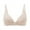 Gray, variant on Breezora Triangle Bralette for Women Front Close Wireless Bras Deep V Neck Seamless Comfort Full Coverage Adjustable Daily Wear Beige