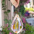 thumbnail image 2 of 3 Pcs Crystal Prism Pendants Rainbow Maker Ornament Suncatcher With Chain For Sun Catcher Window Garden Home Decoration (76mm, 2 of 4