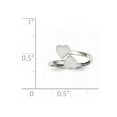 thumbnail image 2 of 14k White Gold Double Heart Ring Size -4, 2 of 3