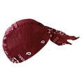 thumbnail image 3 of Yunhgft Do Rag Bandana Headband Head Wrap Beanie Headwear Tie Back Sweat Wicking Hat for Red, 3 of 9