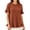 Orange, variant on Enjoytime Plus Size Tops for Women Round Neck Ruffle Short Sleeve Shirts Casual Loose Blouses