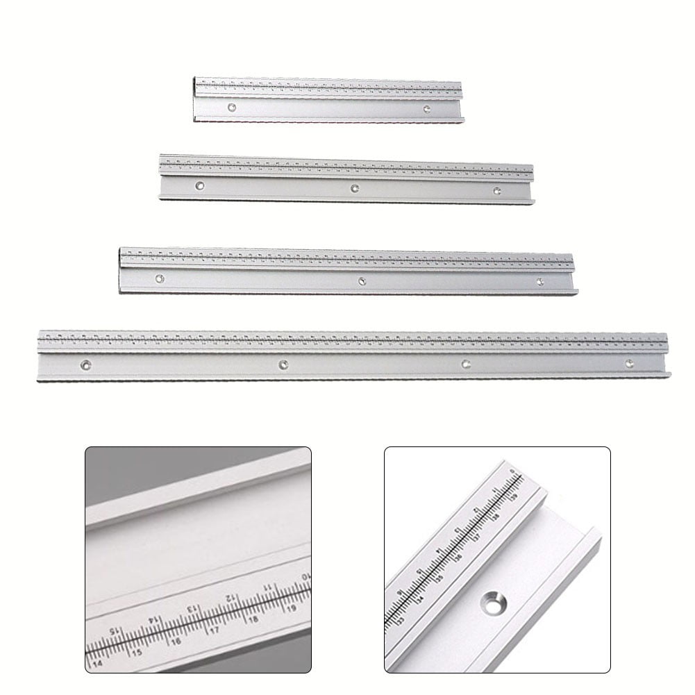 45 Type T Track With Scale Aluminium Alloy T-Tracks Slot Miter Track 300-600Mm Diy Table Saw Workbench Woodworking Tools 60Cm Smile Home