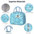 thumbnail image 4 of Lunch Bag Lunch Box for Women Reusable Insulated Lunch Bags,Water-Resistant Striped Sea Creatures Cooler Lunch Tote Bag, Large Capacity for Work Travel Picnic, 4 of 6