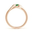 thumbnail image 2 of ANGARA Natural Calla Lily Two Stone Emerald Ring in 14K Rose Gold for Women (Size-4mm) | May Birthstone, Birthday, Anniversary, Jewelry Gift for Women | Natural Emerald Ring, 2 of 10