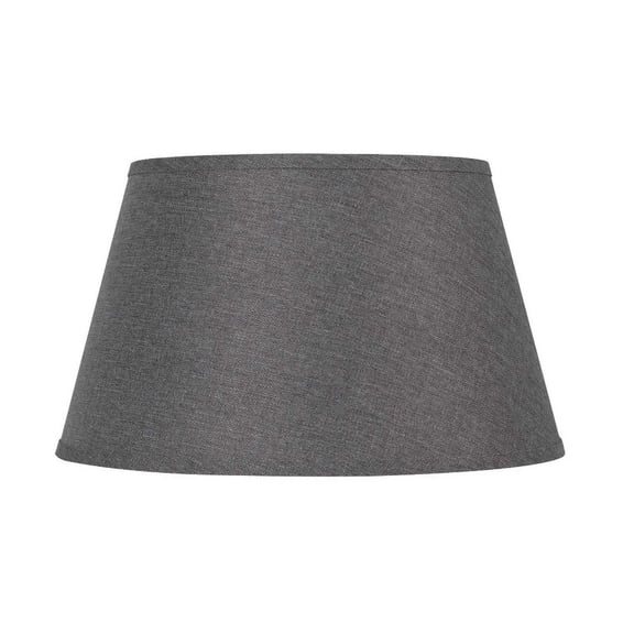Cal Lighting 8112 Shades 10x17" Round Hardback Linen Fabric Lamp Shade in Gray