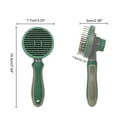 thumbnail image 3 of Up to 30% OFF, Self Cleaning Slicker Pet Brush Dog Grooming Comb For Shedding Long Short Hair Soft Bristle Comfortable Grip Massage Tool For Cats Dogs Daily Hair Removal, Washable Easy Clean, 3 of 9