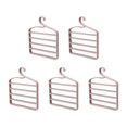 thumbnail image 4 of Perchas para Pantalones, 5 Uds., Ahorro de Espacio para Armario, Múltiples Capas, Usos Multifuncionales, Estante Organizador para Pantalones, Bufandas Rosa perfecl percha para pantalones, 4 of 8