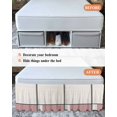 thumbnail image 7 of Pink Geometric Wrap Around Bed Skirts for California King Bed 16" Drop,Bed Skirt with Adjustable Elastic Belt Dust Ruffle Bed Valance Modern Beige Color Block Black Lines Art Bed Frame Cover, 7 of 7