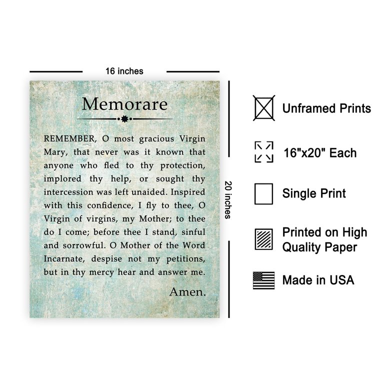 poster-master-memorare-prayer-16-x-20-poster-walmart-com for Free Printable Memorare Prayer Card Poster Master Memorare Prayer 16” x 20” Poster - Walmart.com for Free Printable Memorare Prayer Card