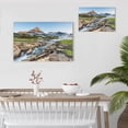 thumbnail image 3 of XUFX Modern Canvas Wall Art Nature Scenery Picture Home Decoration Glacier National Park in Canada Mountains Painting Mountain Lake Landscape Giclee Prints Artwork Framed 10x8inch, 3 of 5