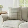 thumbnail image 2 of My Texas House Aurelia 20" x 20" White Pepper Plaid Cotton Decorative Pillow Cover, 2 of 6