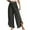 Black-02, variant on Women Pants Smocked Waist Straight Leg Ruffle Cuffs Loose Fit Pant Casual Beach Palazzo Pants