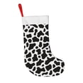thumbnail image 3 of Flannel Christmas Stocking 17.7×11×7in Soft And Light Touch Good Socks Splicing Design Can Be Used For Hanging Black White Cow Print, 3 of 8
