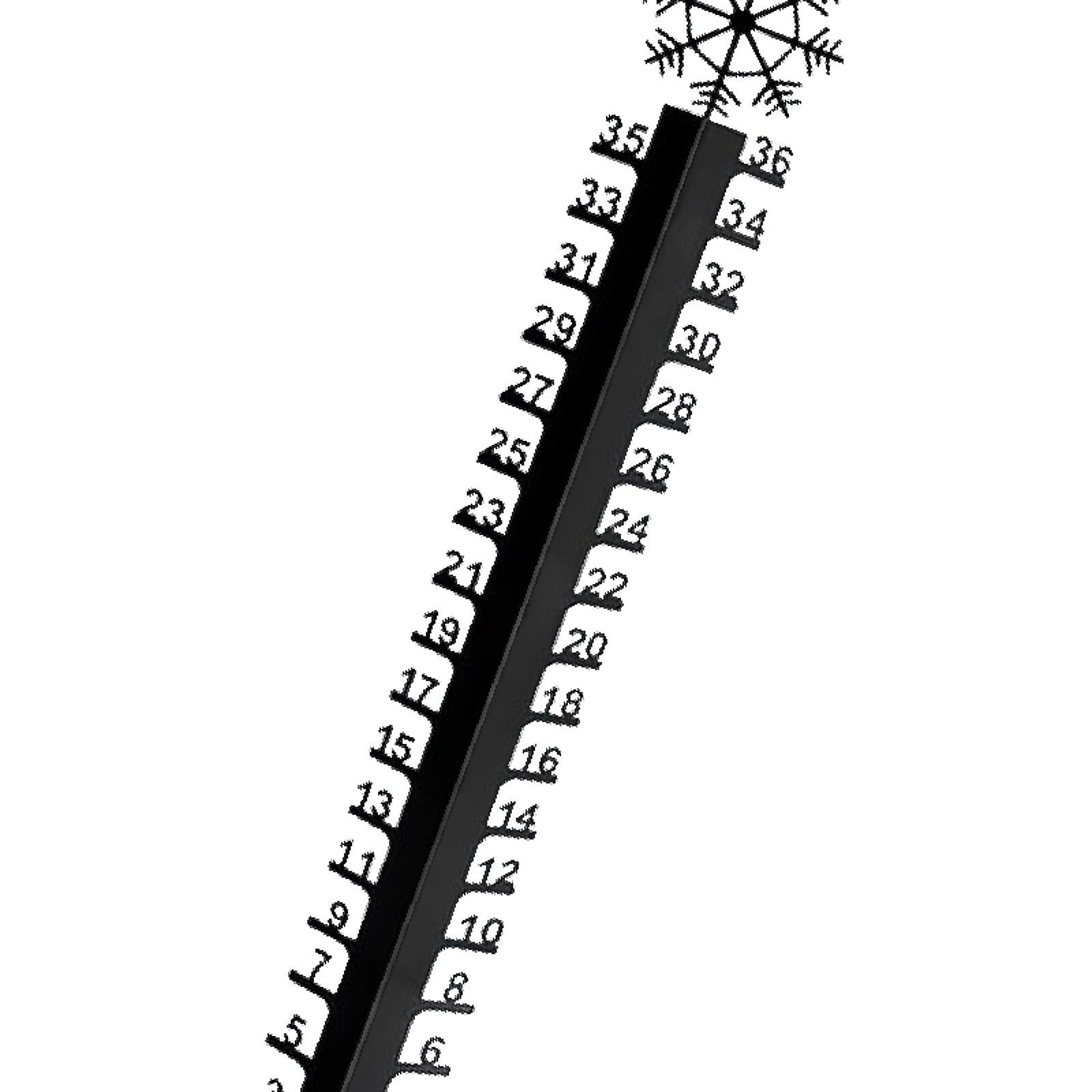 oshhni Snow Gauge Metal 36 inch Decorative Snow Measuring Stick for Patio Yard Lawn
