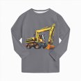 thumbnail image 4 of TOWED22 Toddler Baby Boy Girl Outfits 2Pcs Long Sleeve Cute Print Graphic Round Neck Sweatshirt Jogger Pants Casual Warm Clothes Set(Grey,4-5 Y), 4 of 7