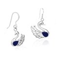 thumbnail image 2 of Majestic Swan Navy Lapis Sterling Silver Necklace Earrings Set, 2 of 6