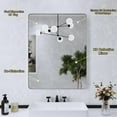thumbnail image 2 of VIPLOOK Framed Wall Mounted Bathroom Vanity Mirror 28" * 36" - Brushed Nickel, 2 of 5