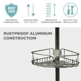 thumbnail image 5 of Rustproof Tension Pole Shower Caddy with 4 Basket Shelves, 60" to 108", Zenna Home Stainless Steel, 5 of 6