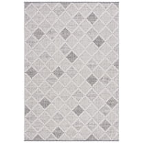 SAFAVIEH Global Cainneach Diamond Area Rug, Grey/Ivory, 4' x 6'