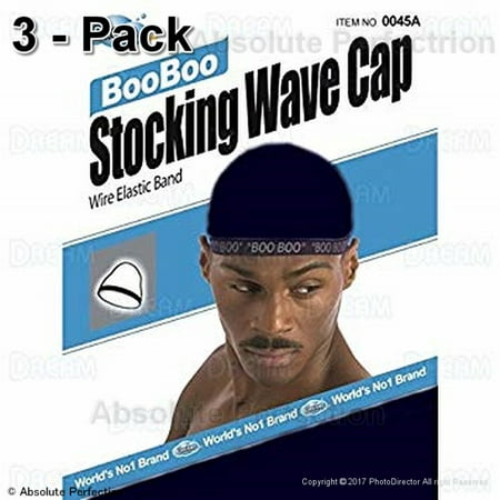 Dream Boo Boo Stocking Wave Builder 360 Waves Cap Navy ( Pack Of 3 (Best Stocking Cap For Waves)