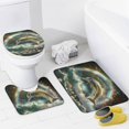 thumbnail image 4 of 4Pcs Colorful Ocean Dolphin Shower Curtain Sets, Bathroom Decor Set with Rugs, Bath Mat Sea Shell Rainbow Shower Curtain, 72 X 72 Inch, 4 of 8