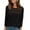 Black, variant on Cogild Women Long Sleeve Shirts for Womens Ribbed Knit Sweaters for Womens with Lace Patchwork Detail Casual Tops for Womens