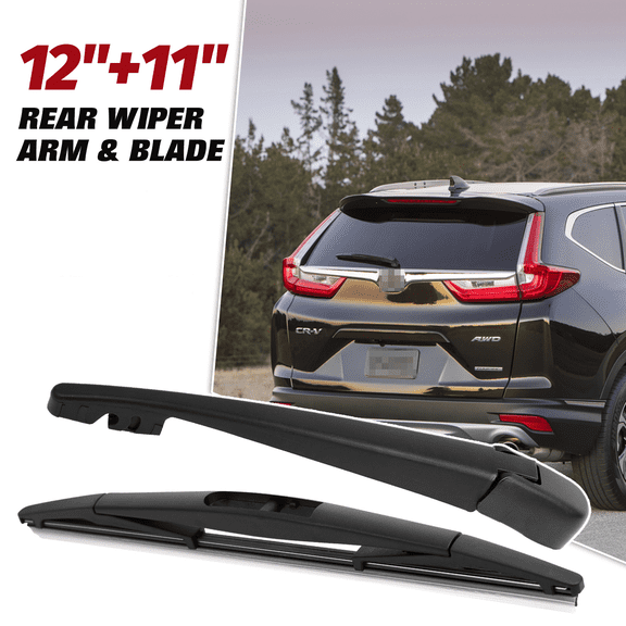 12" 11" Rear Windshield Wiper Arm & Blade Set Compatible With Honda CR-V 2017-2022, Honda Pilot 2016-2022