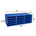thumbnail image 4 of AdirOffice Cardboard Paper Organizer - Classroom Mailbox, Literature Organizers, Office Sorter Mailboxes, Construction Papers Storage with Slots, Compartment Shelf Holder (15 Slot, Blue), 4 of 4
