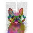 thumbnail image 3 of Fab Funky 20x24 Black Modern Framed Museum Art Print Titled - Rainbow Splash French Bulldog, Portrait, 3 of 5