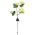 thumbnail image 3 of Luz de flor con energía solar, luz de rosa solar 4 Luz de flor de rosa impermeable Lámpara de rosa LED para exteriores Integración perfecta, 3 of 8