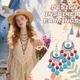 thumbnail image 3 of DESIGNICE Boho Earrings,Fishhook Earrings Cute Earrings,Turquoise Tassel Boho Earrings for Women,Style4, 3 of 7