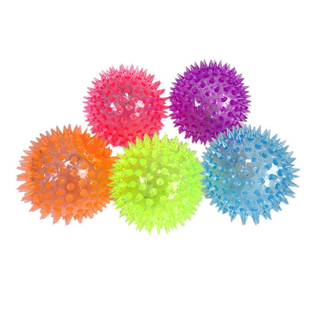 SANWOOD Portable LED Flashing Bounce Spike Massage Ball Stress Relief ...