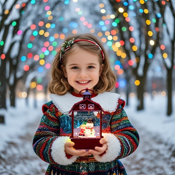 Exquisitas lámparas de viento navideñas, lámpara de aceite pequeña, luminosa navideña, luz de noche para casa pequeña, regalos de escritorio, adornos, capacidad de líquido (100 ml), decoraciones para