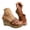 Brown, variant on Dakaela Women's Leather Wedge Sandals 3.54 Inch Cutout Platform Dressy Summer Shoes Comfortable Ladies Cork Wedges High Heels Brown Size 6